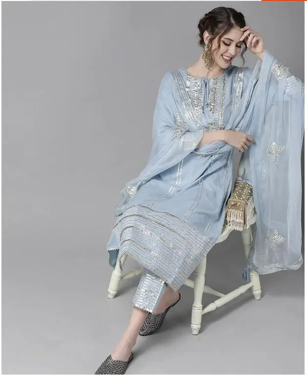 Traditional Indian Punjabi Emb - Salwar Kameez Set ulasan dan harga