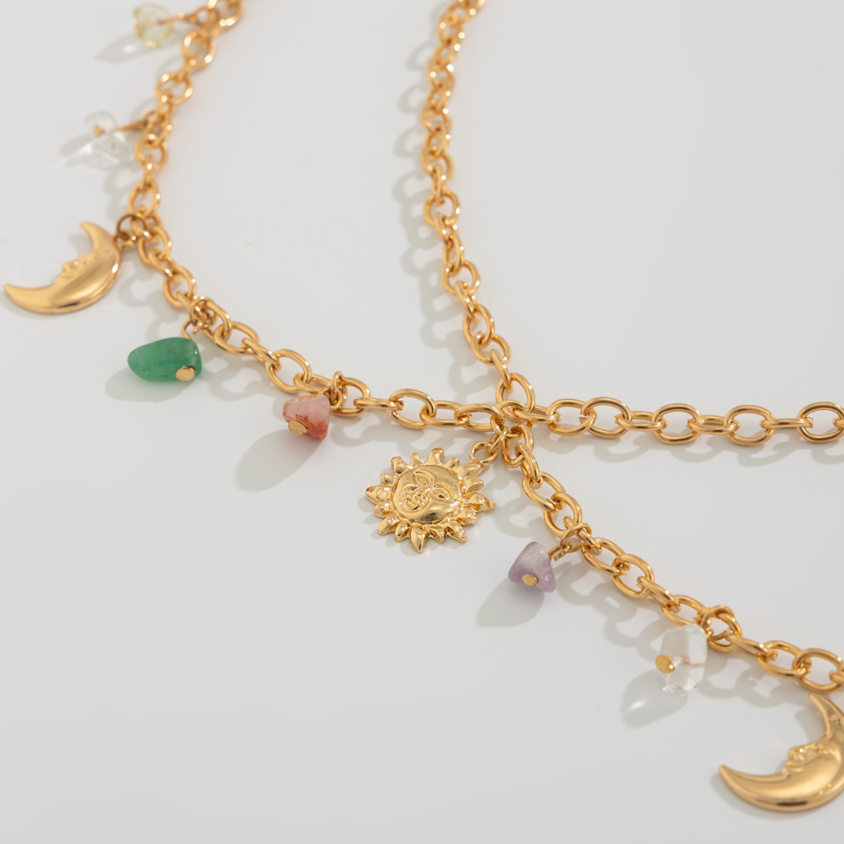 Boho Star Moon Sun Pendant Wai - Ethnic Fashion Girls ulasan dan harga