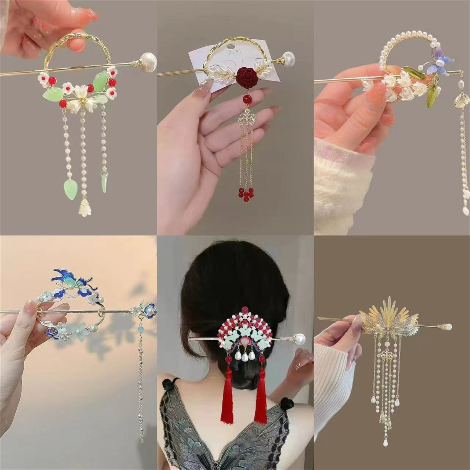 Ethnic Style Hairpin For Women - Ethnic Fashion Girls ulasan dan harga