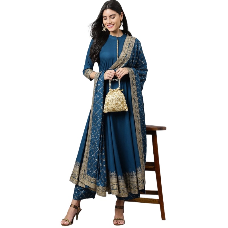 Indian Ethnic Wear Women Kurta - Salwar Kameez Set ulasan dan harga