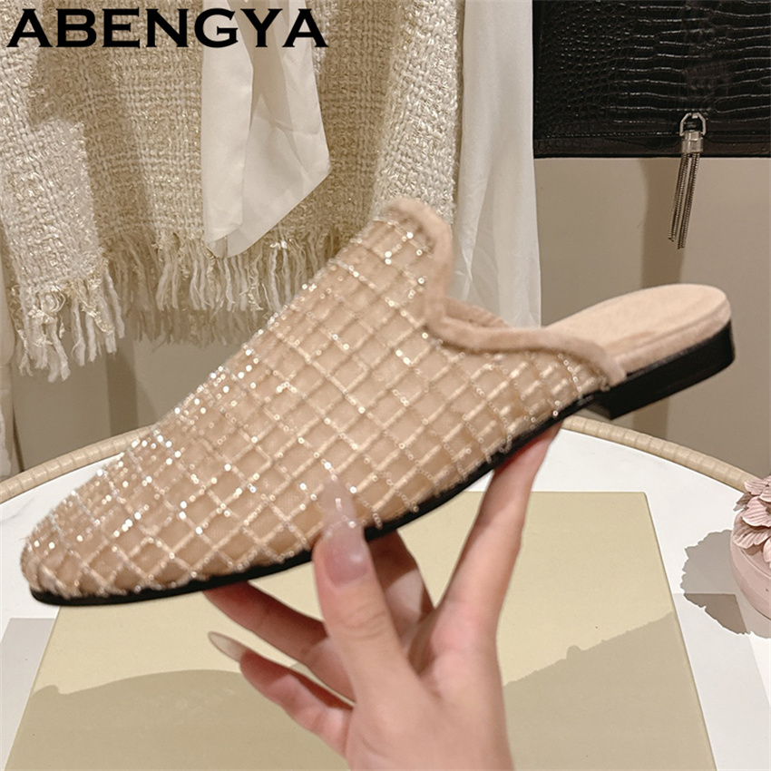Shiny Lace Mesh Round Toe Flat - The Ethnic Fashion ulasan dan harga