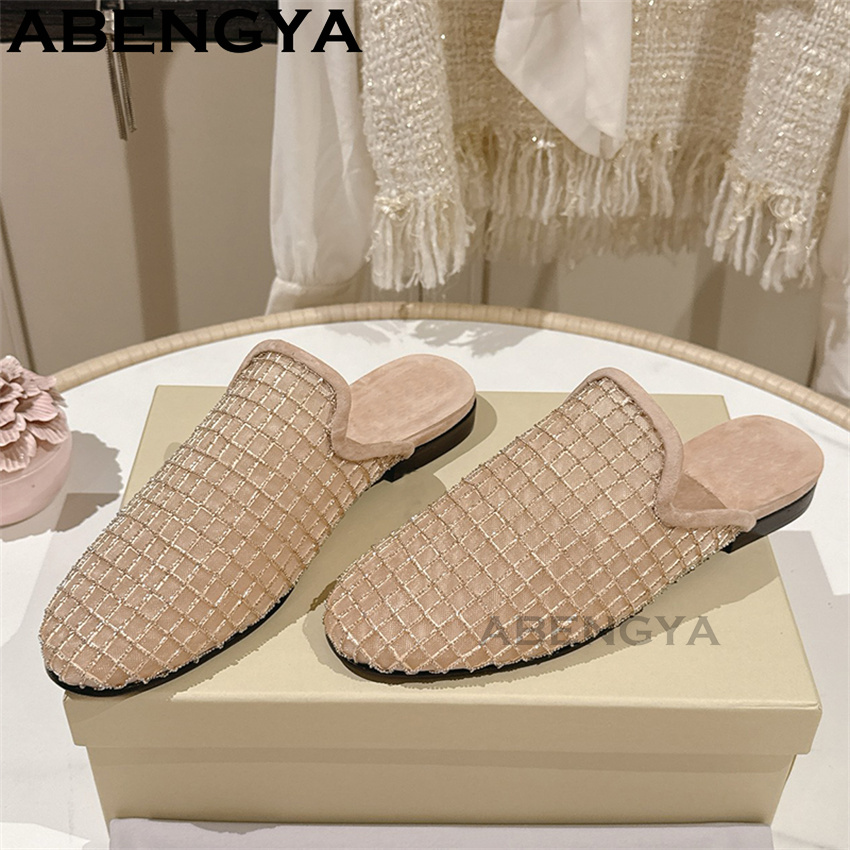 Shiny Lace Mesh Round Toe Flat - The Ethnic Fashion ulasan dan harga