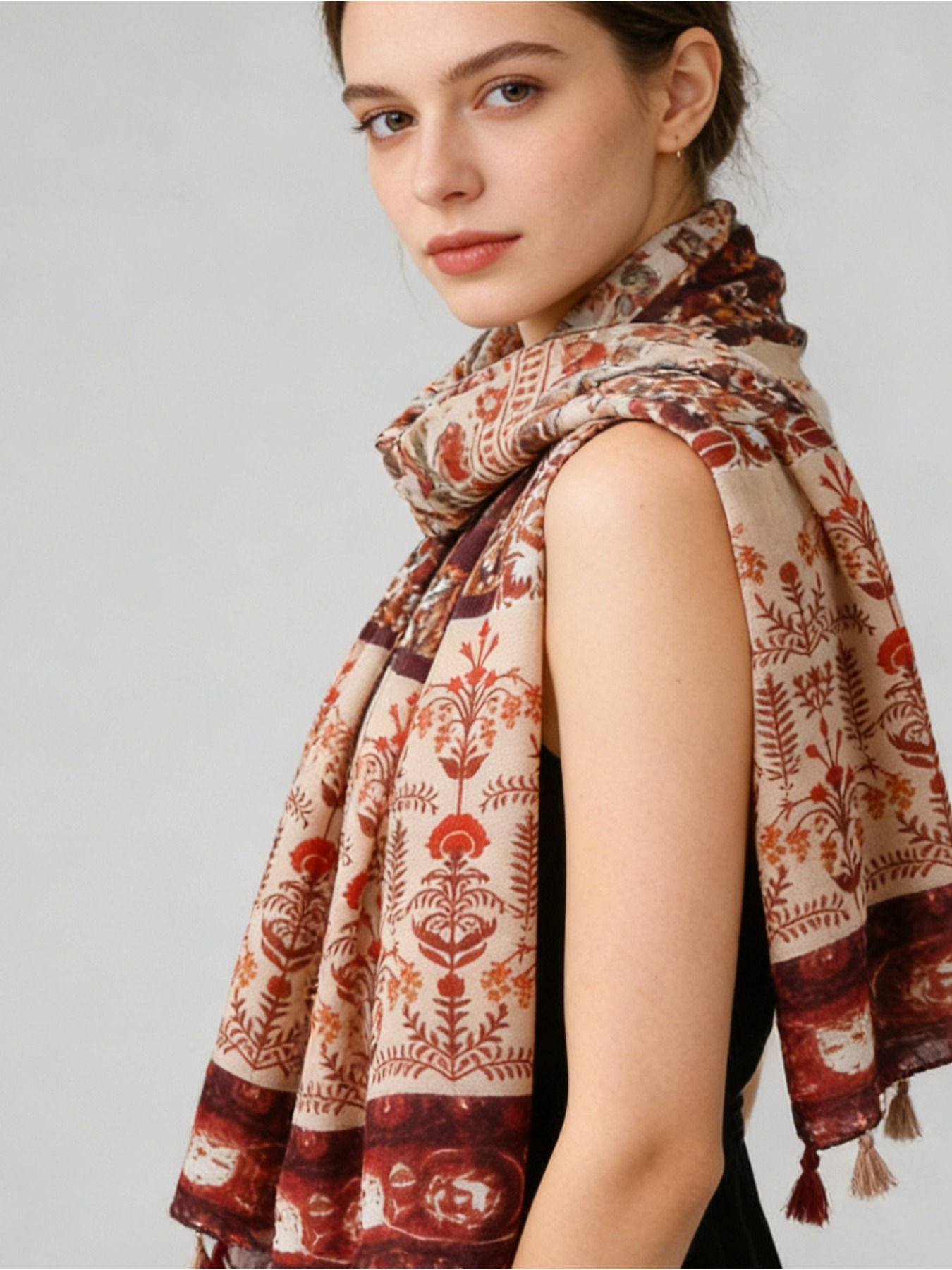 1Pc French retro printing atmo - Go Ethnic Fashion ulasan dan harga