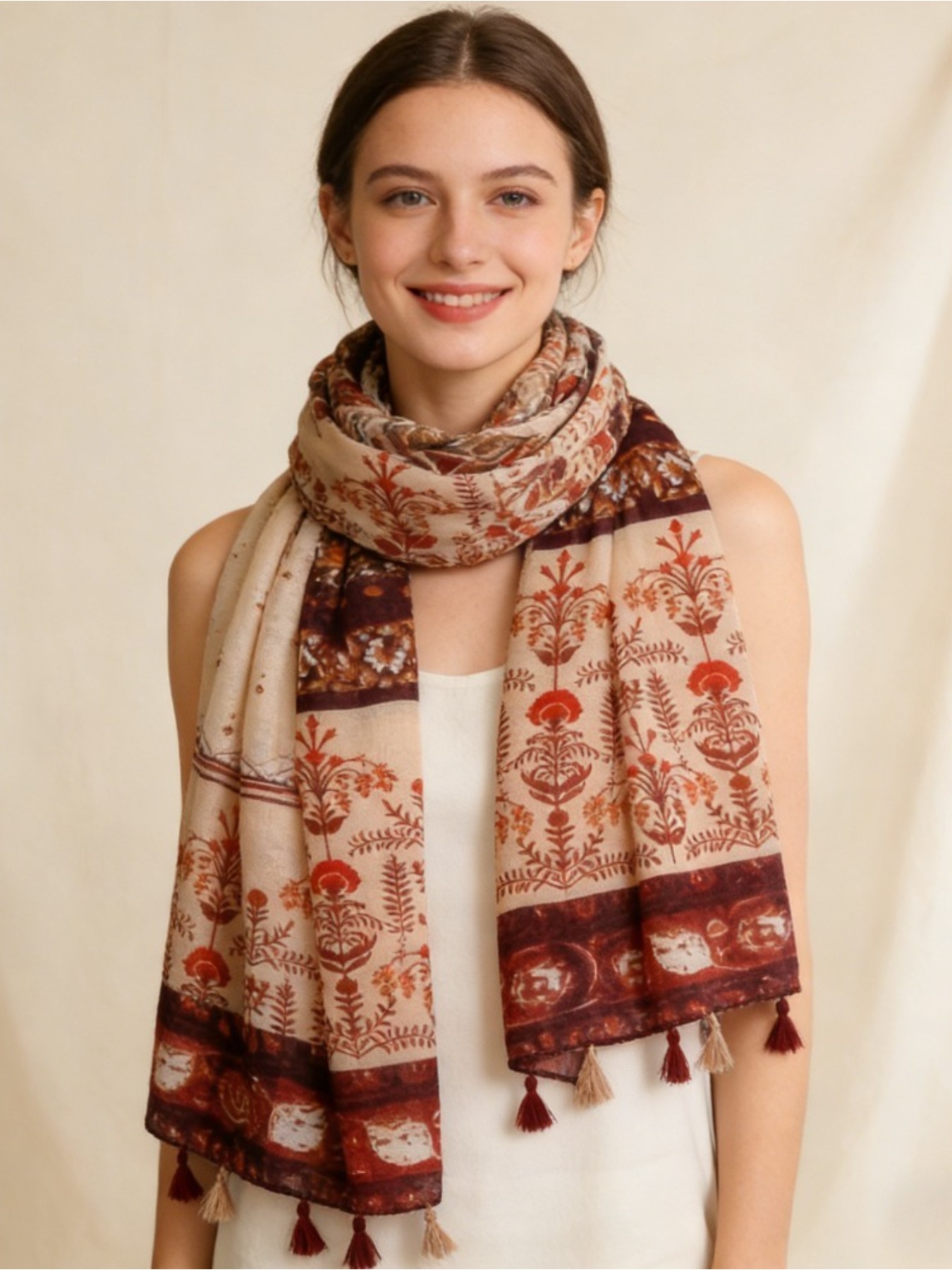1Pc French retro printing atmo - Go Ethnic Fashion ulasan dan harga