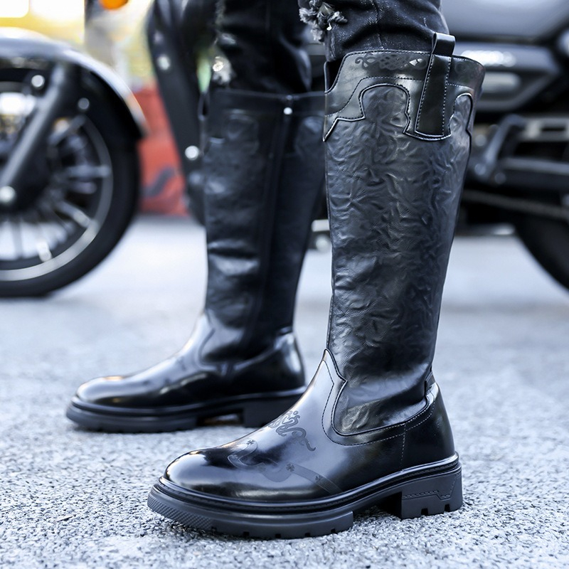 Men's Mid-calf Boots High Qual - The Ethnic Fashion ulasan dan harga