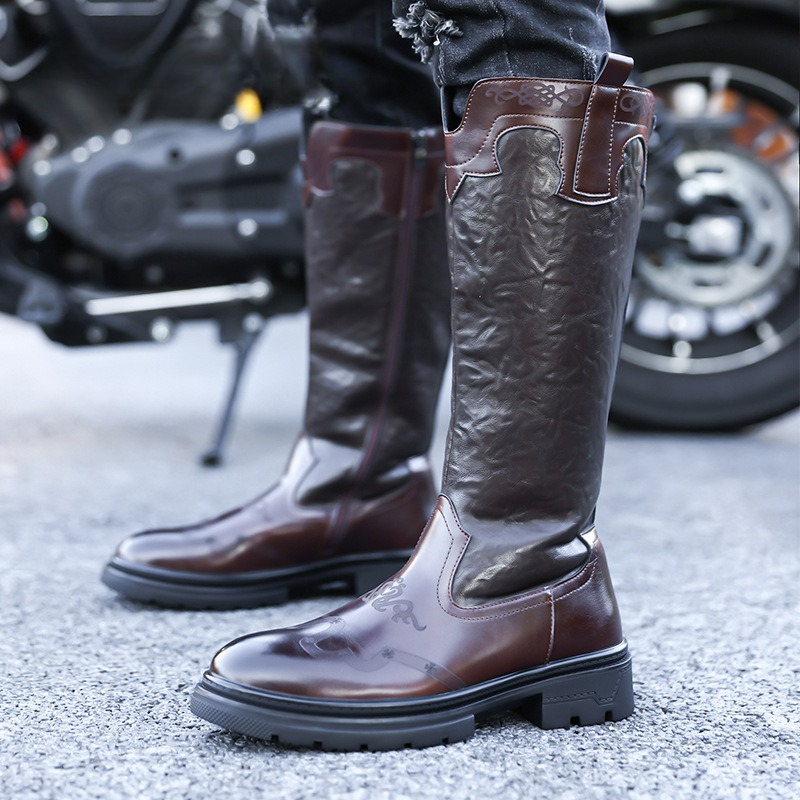 Men's Mid-calf Boots High Qual - The Ethnic Fashion ulasan dan harga