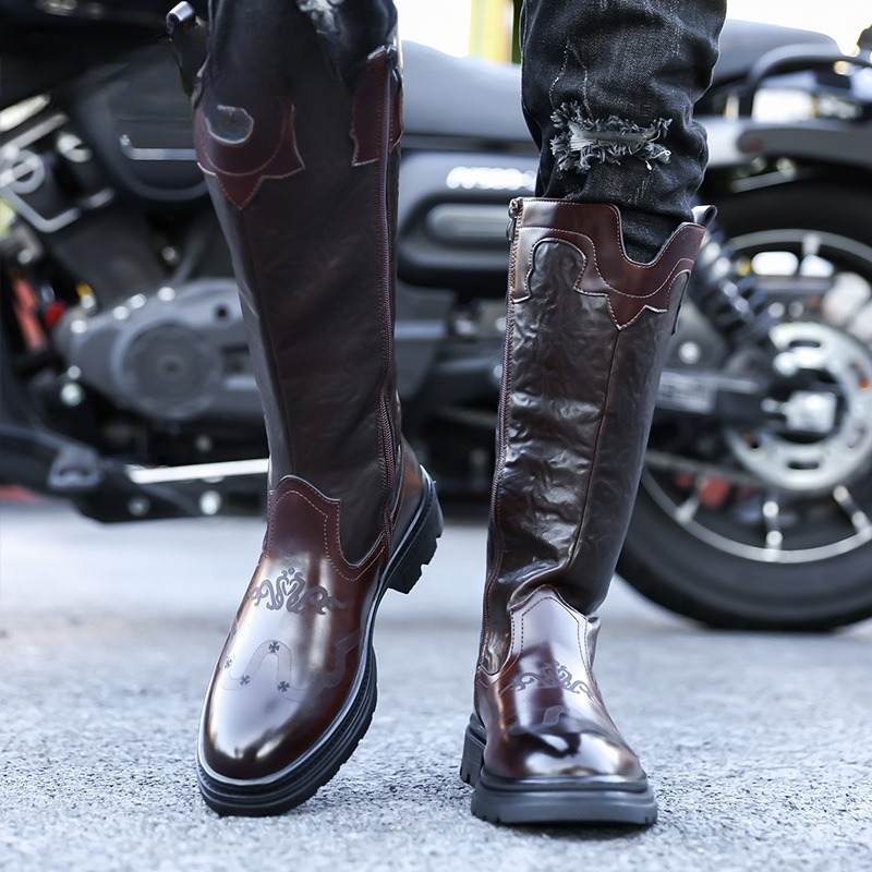 Men's Mid-calf Boots High Qual - The Ethnic Fashion ulasan dan harga