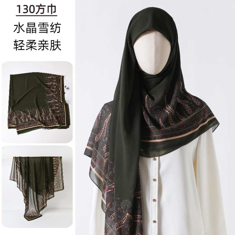 Large Square Scarf Printed Gau - Go Ethnic Fashion ulasan dan harga