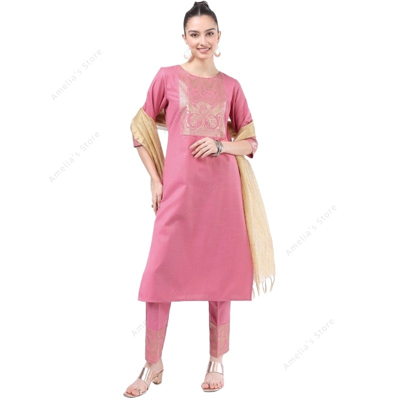 Indian/Pakistani Women's Pink  - Salwar Kameez Set ulasan dan harga