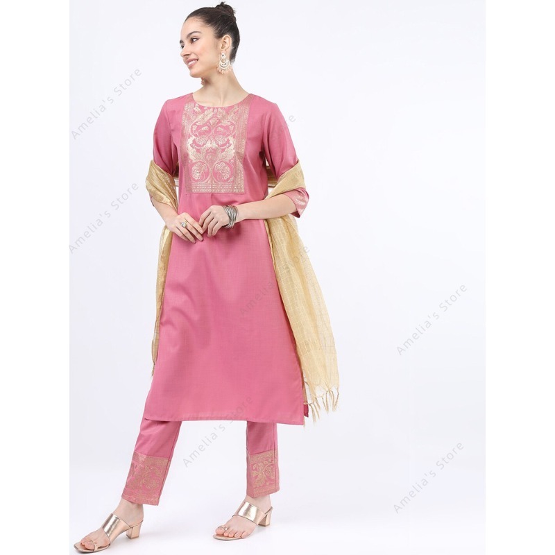 Indian/Pakistani Women's Pink  - Salwar Kameez Set ulasan dan harga