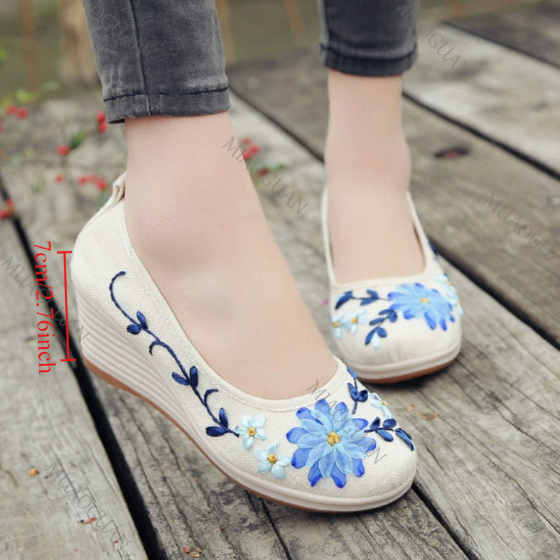 Embroidered Women Comfort Wedg - The Ethnic Fashion ulasan dan harga