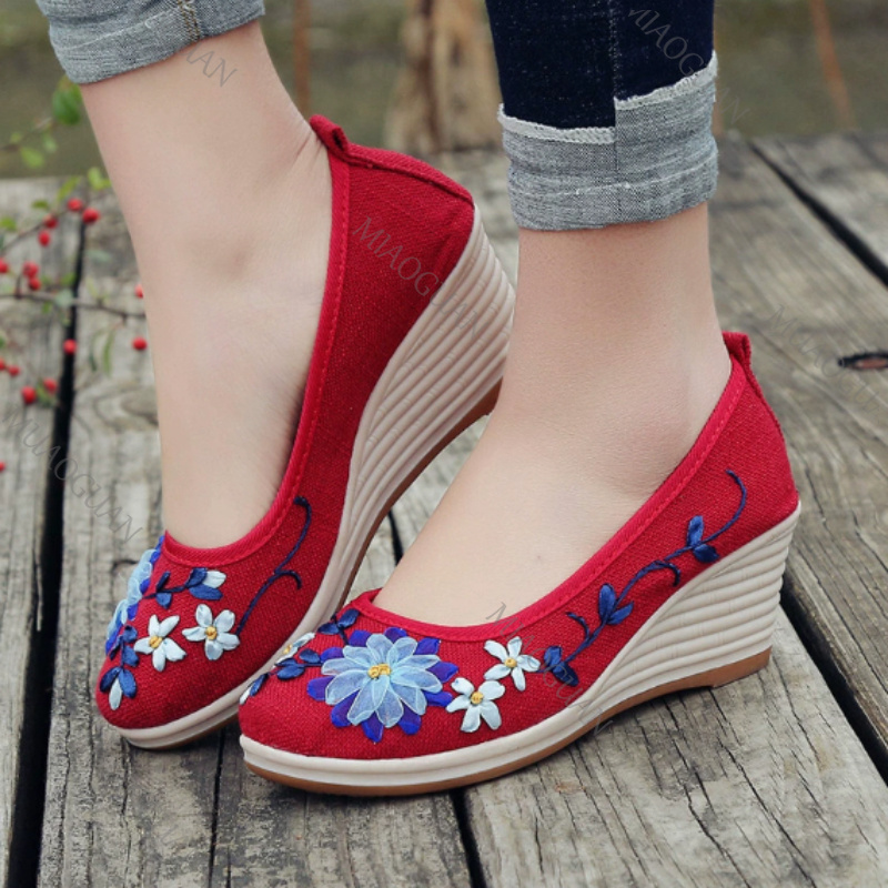 Embroidered Women Comfort Wedg - The Ethnic Fashion ulasan dan harga