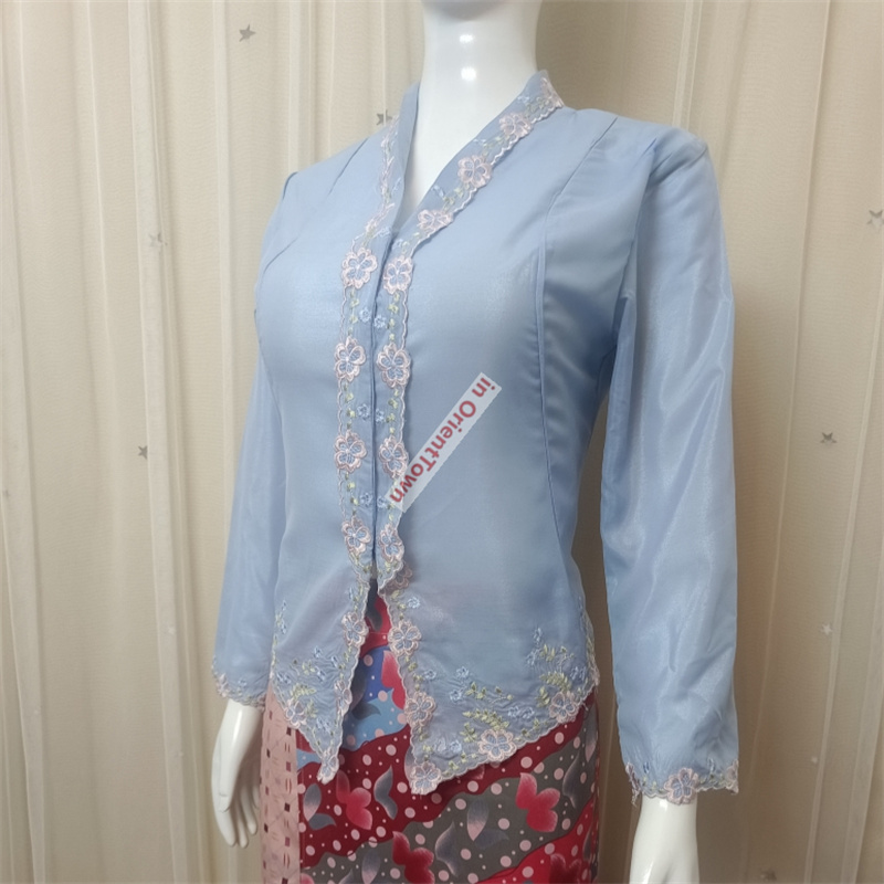Southeast Asian countries Blue - Thai Silk Blouse ulasan dan harga