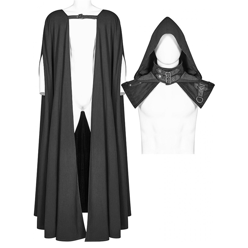Medieval Gothic Hooded Coat Ha - Ethnic Wear ulasan dan harga