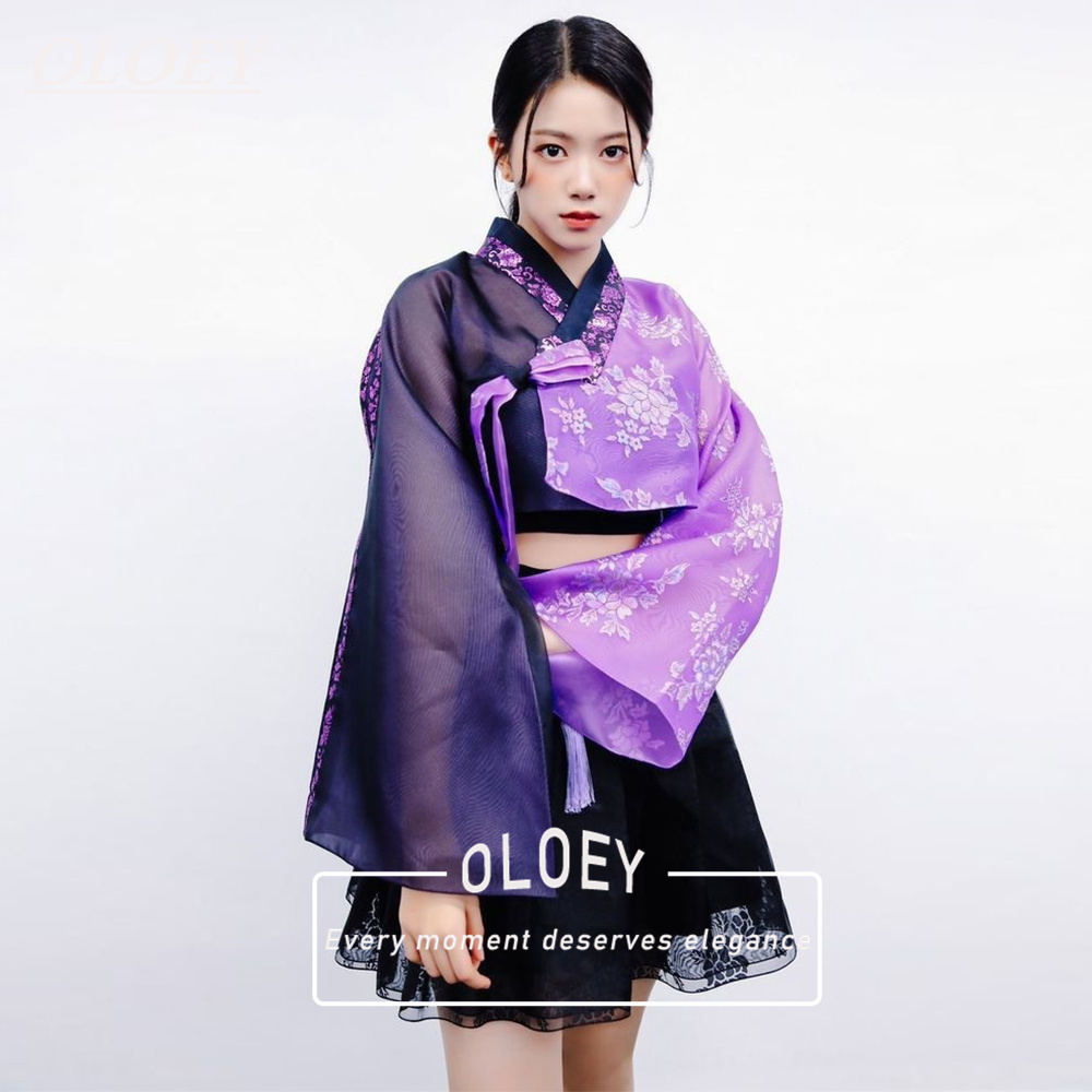 OLOEY Vintage Black Purple Han - Hanbok Modern Set ulasan dan harga