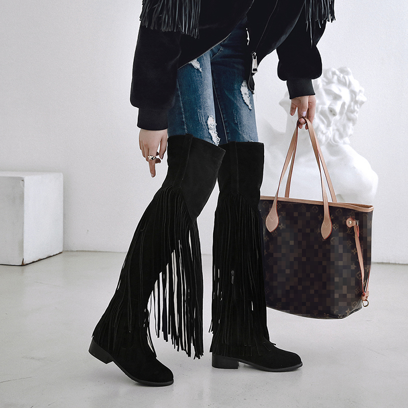 2026 Fashion Boho Knee High Bo - The Ethnic Fashion ulasan dan harga