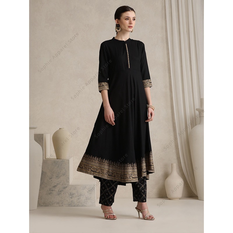 Elegant Black Indian Salwar Ka - Salwar Kameez Set ulasan dan harga