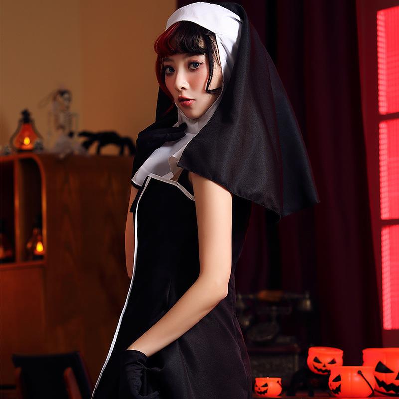 Halloween Party Nun Short Skir - Ethnic Wear ulasan dan harga