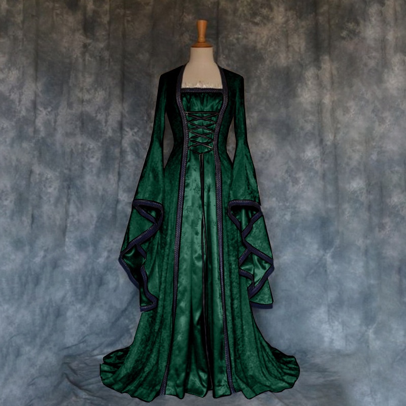 Retro Medieval Court Dress Wom - Ethnic Wear ulasan dan harga