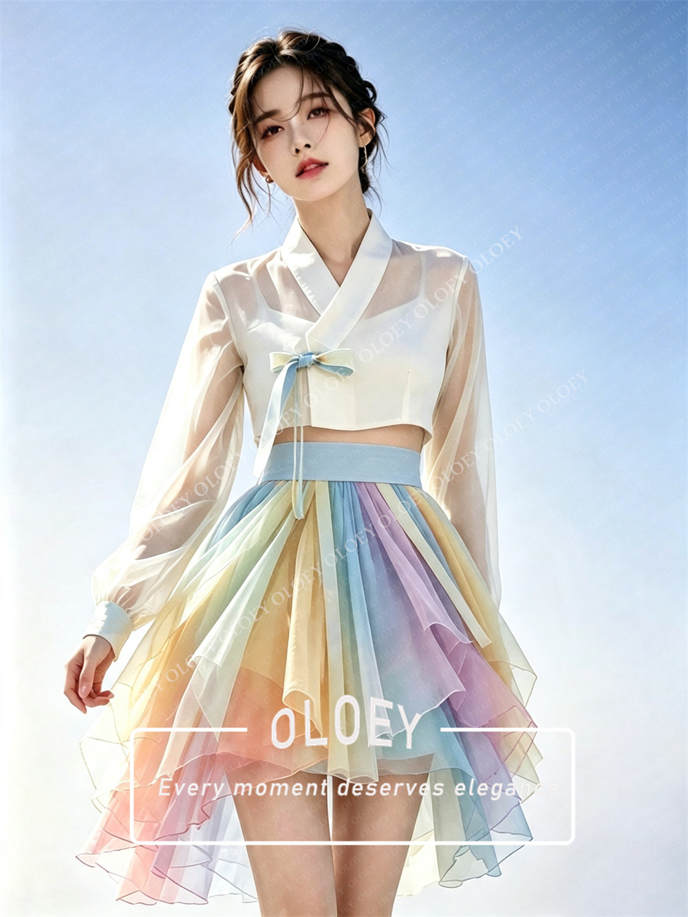 OLOEY Modern 3 PCS Short Conce - Hanbok Modern Set ulasan dan harga