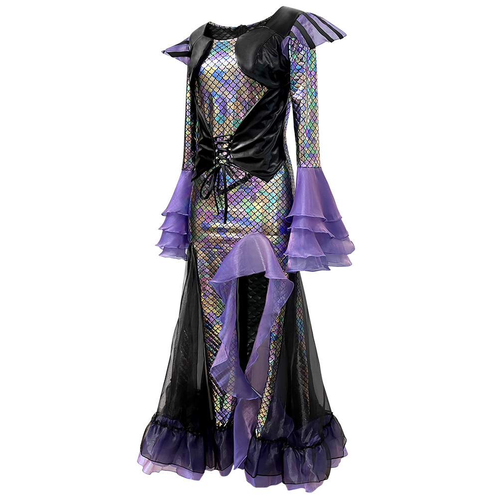Dark Mermaid Long Dress Costum - Ethnic Wear ulasan dan harga