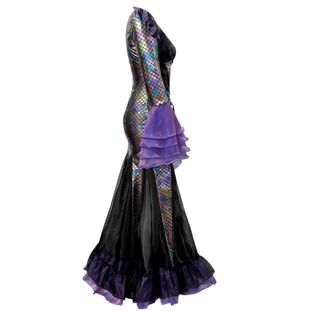 Dark Mermaid Long Dress Costum - Ethnic Wear ulasan dan harga