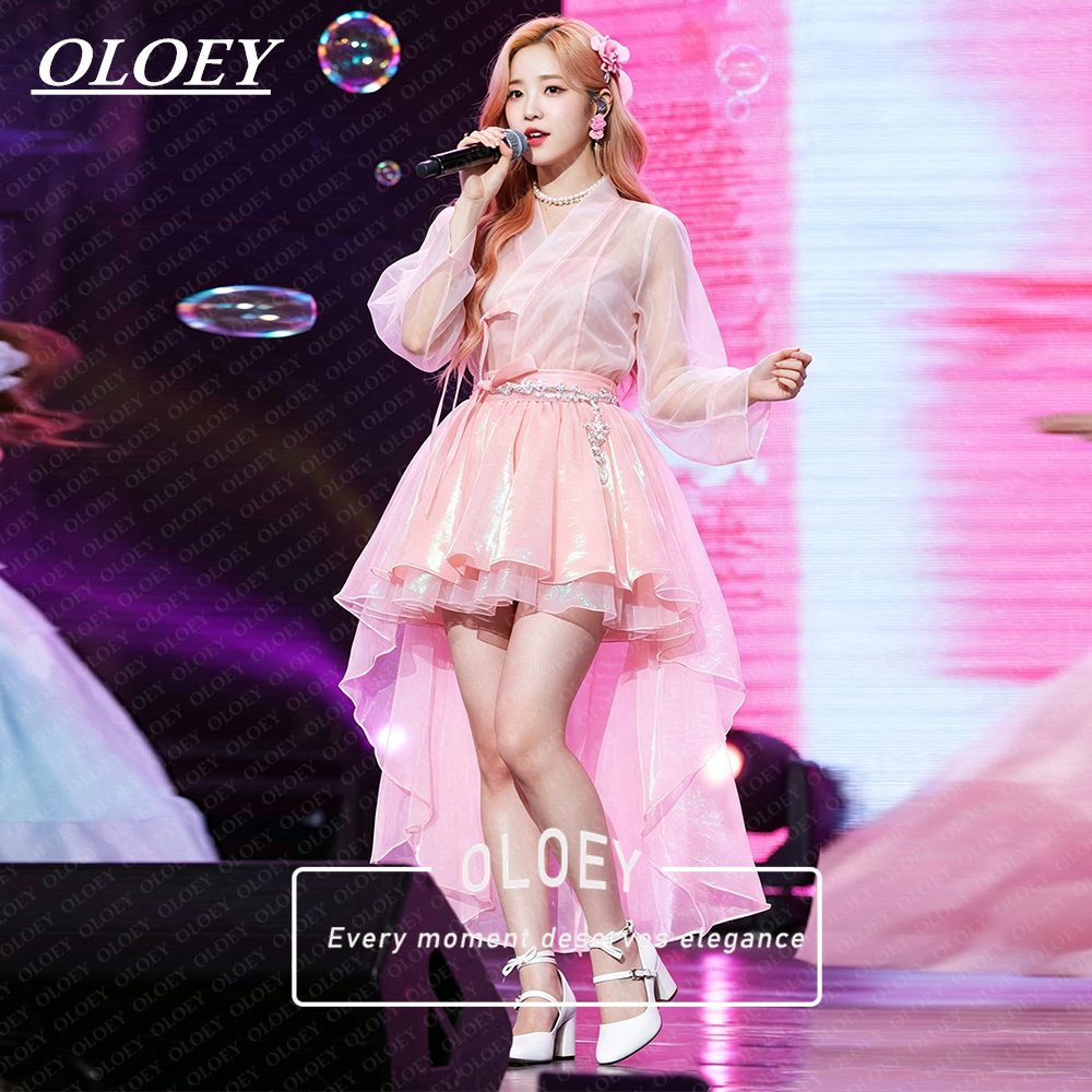 OLOEY Modern Pink Short Concer - Hanbok Modern Set ulasan dan harga